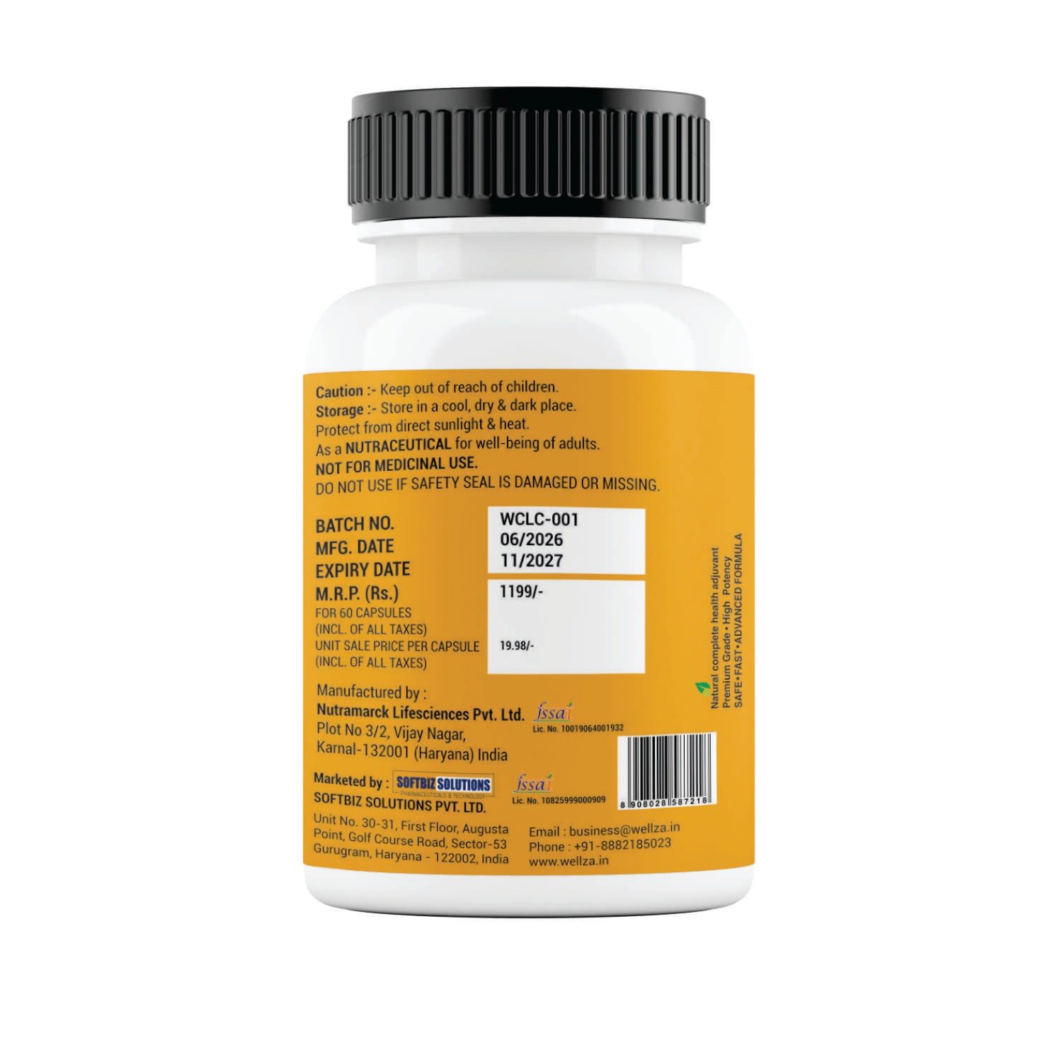 Wellza Liver Detox Capsules with Milk Thistle 600 mg