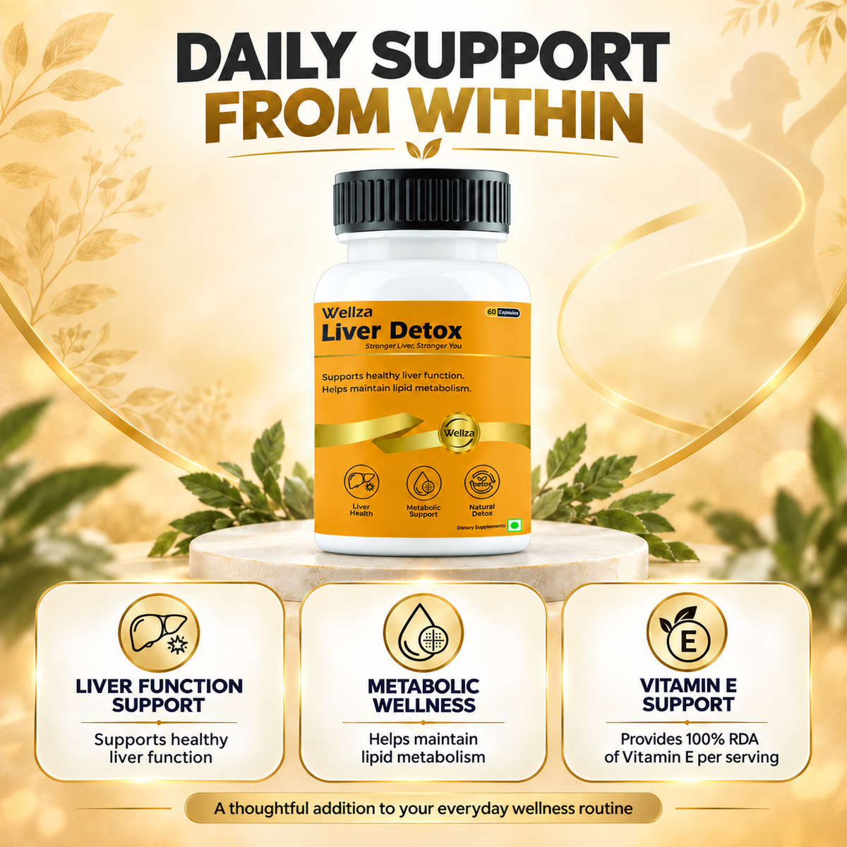 Wellza Liver Detox Capsules with Milk Thistle 600 mg