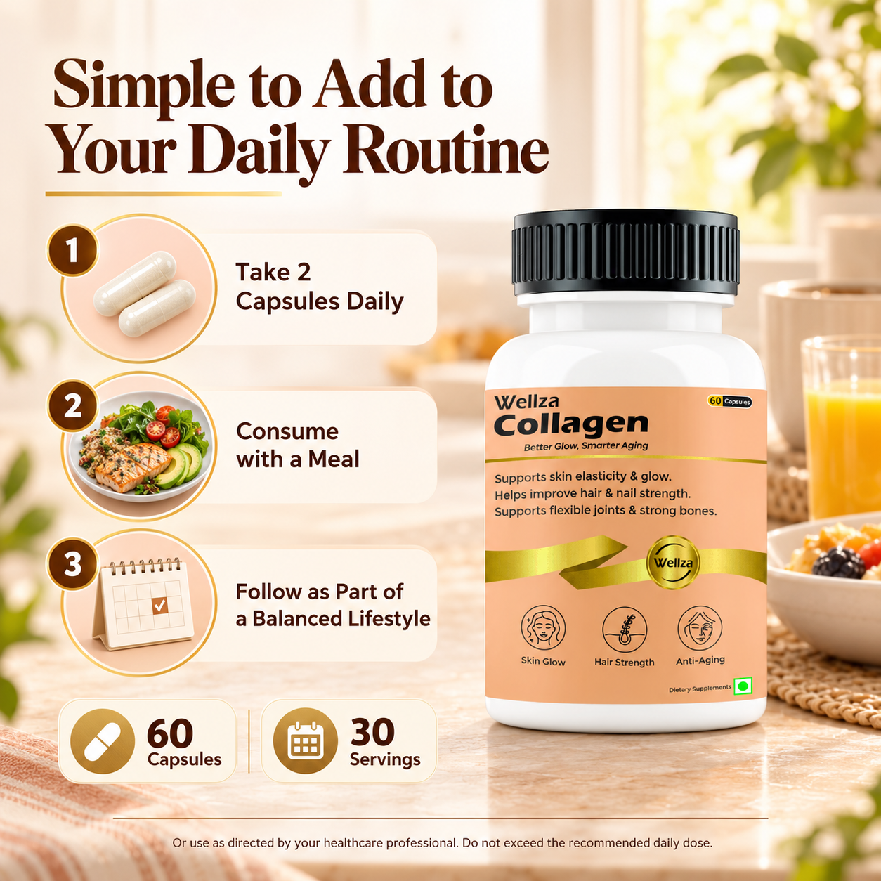 Wellza Collagen Capsule 520mg