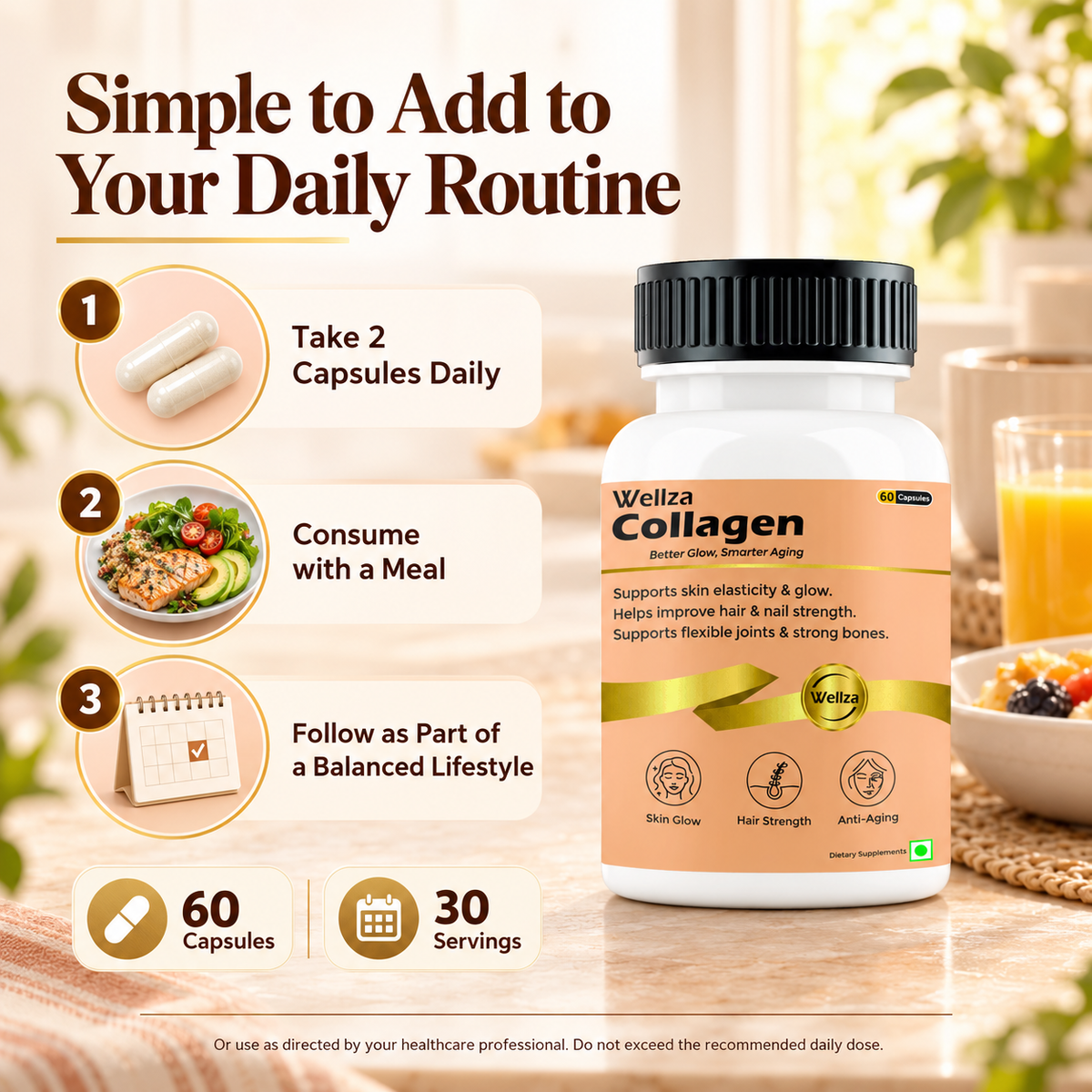 Wellza Collagen Capsule 520mg
