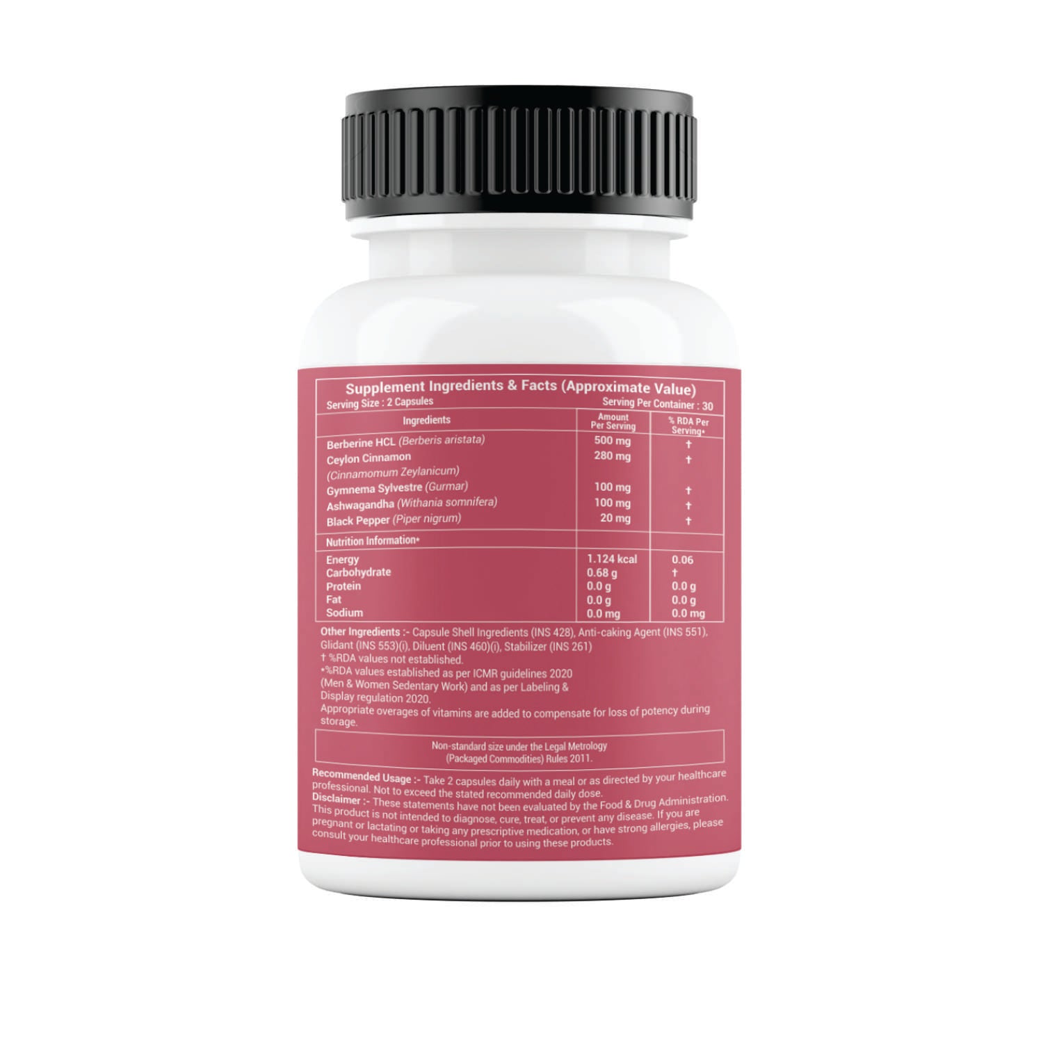 Berberine HCI 500 MG with Ceylon Cinnamon