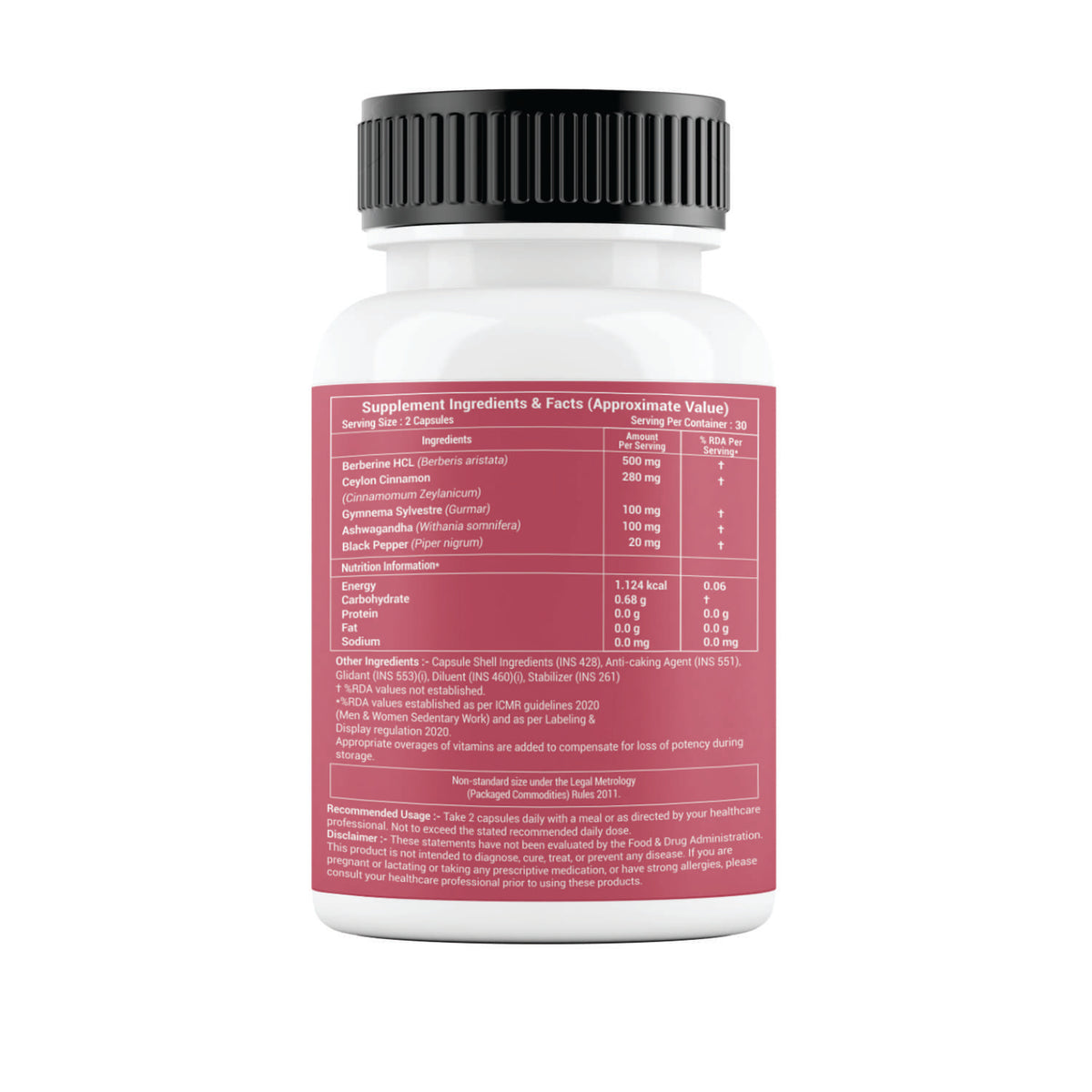 Berberine HCI 500 MG with Ceylon Cinnamon
