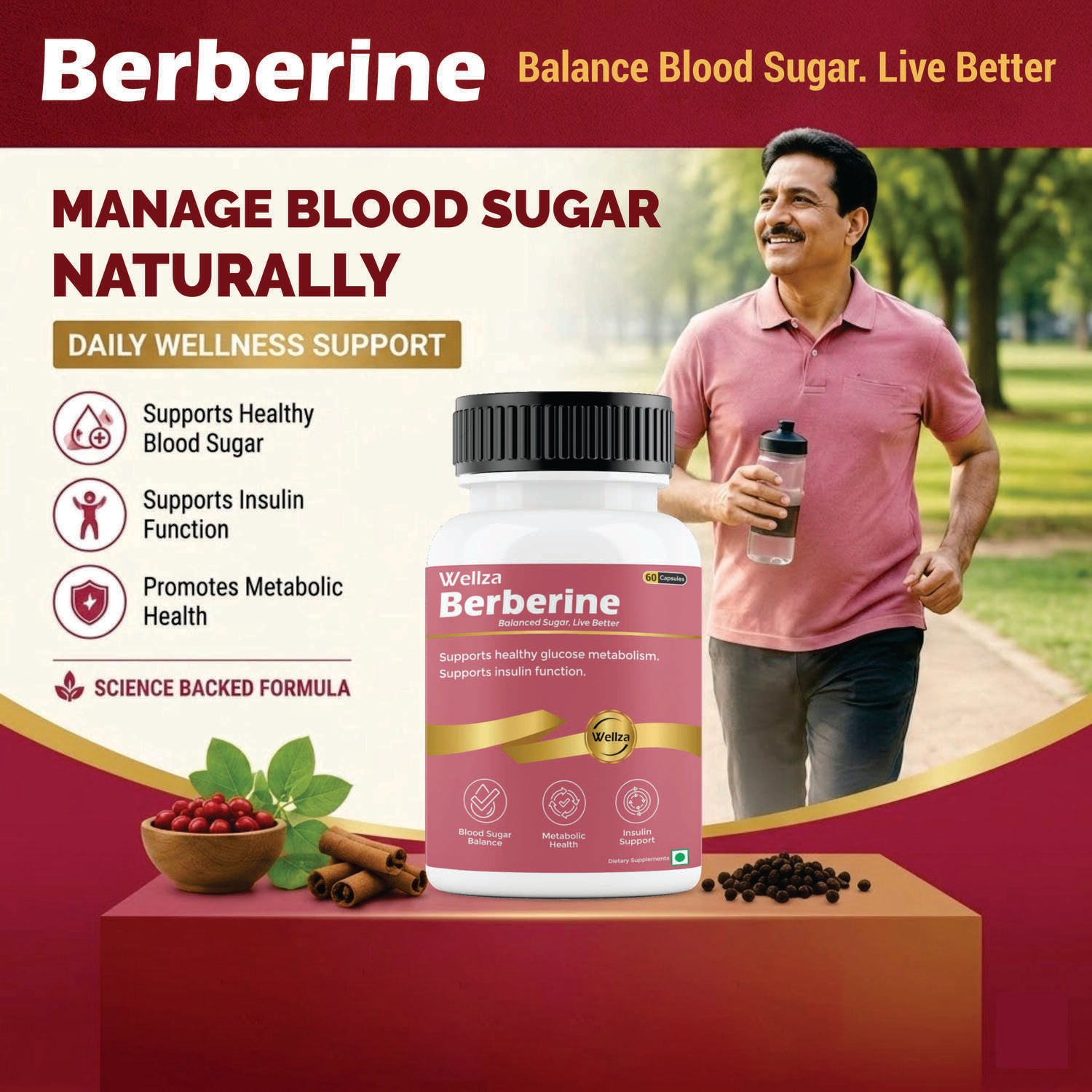 Berberine HCI 500 MG with Ceylon Cinnamon