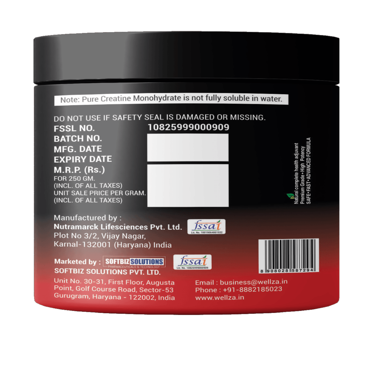 Wellza Micronized Creatine