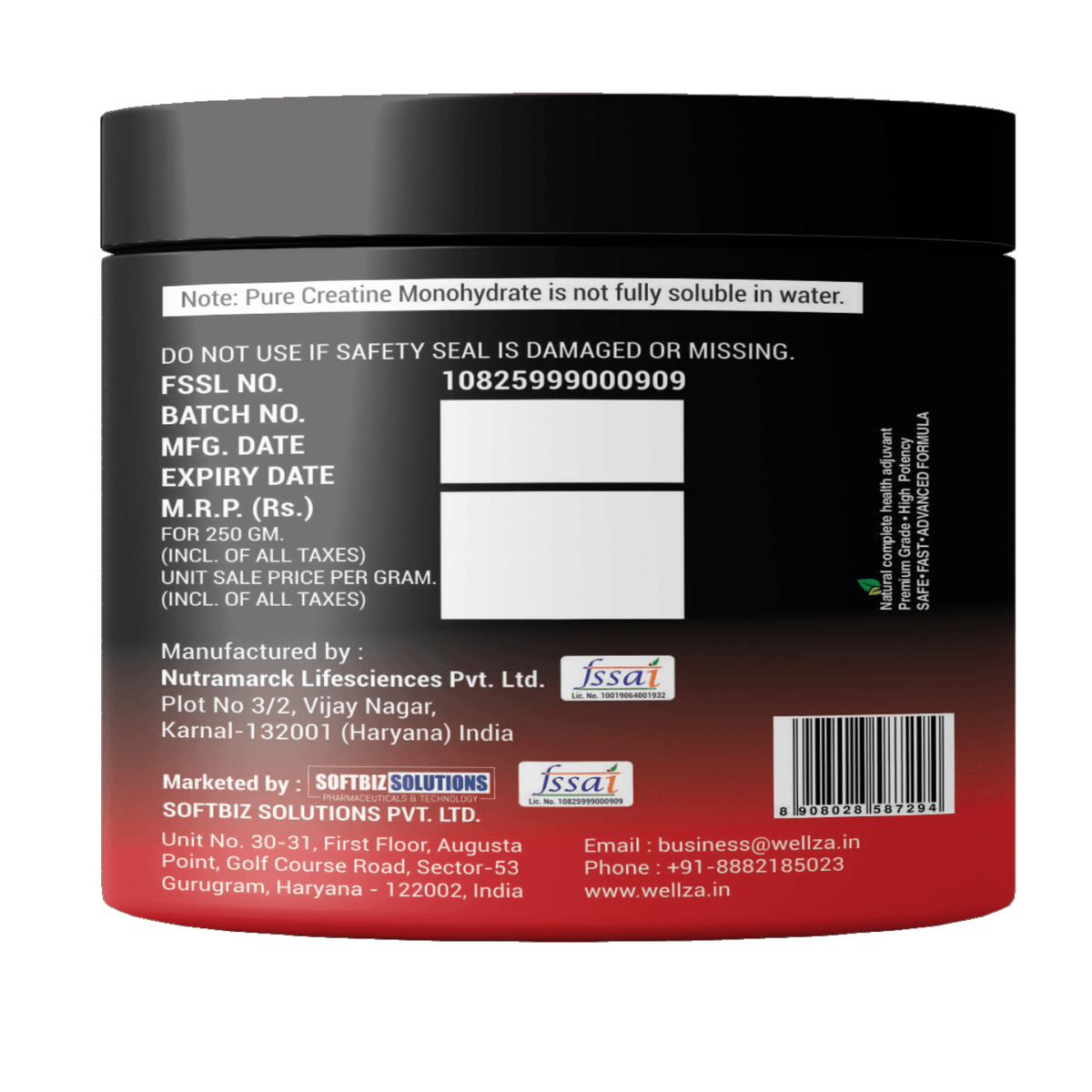 Wellza Micronized Creatine