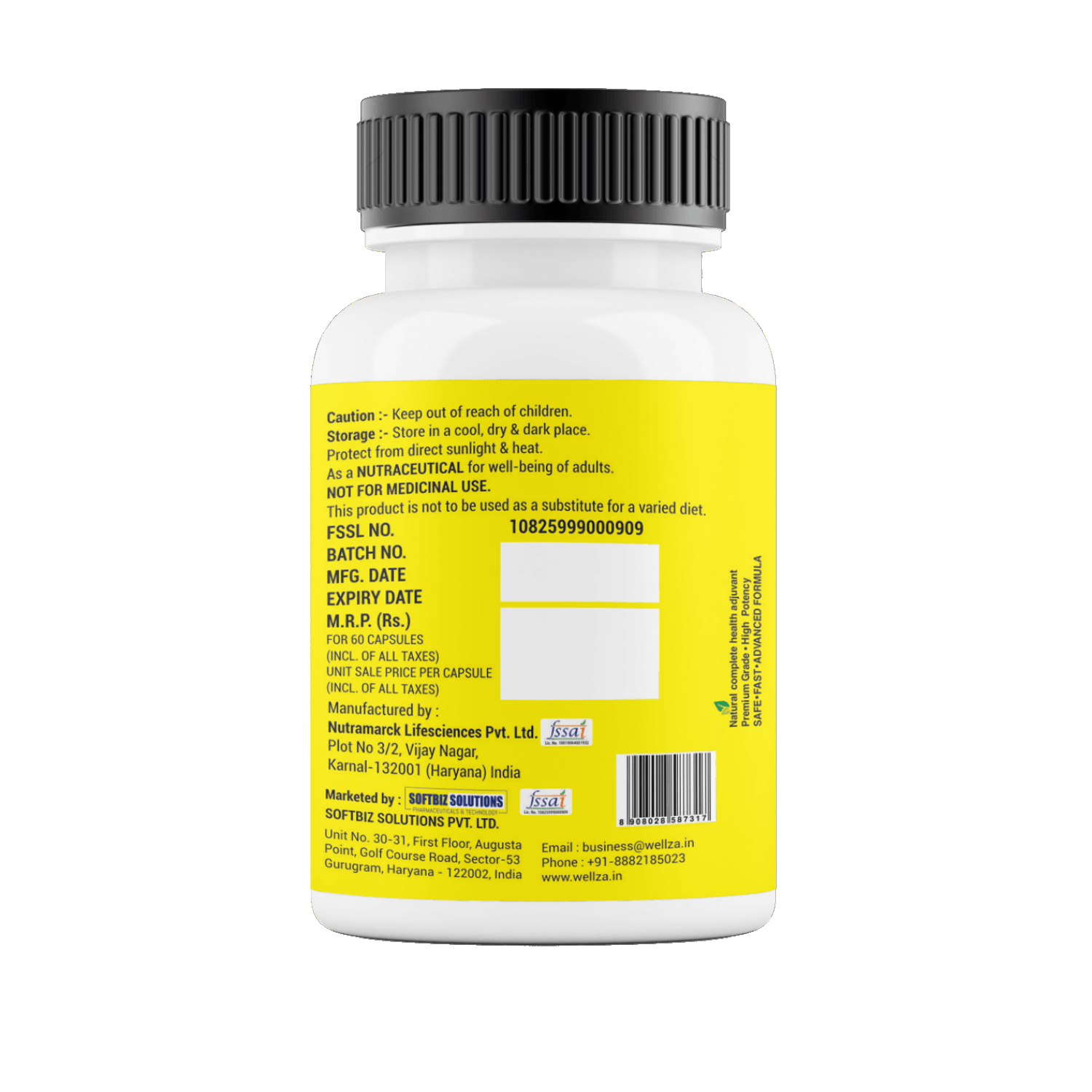 Wellza Liposomal Glutathione 600 mg per Serving