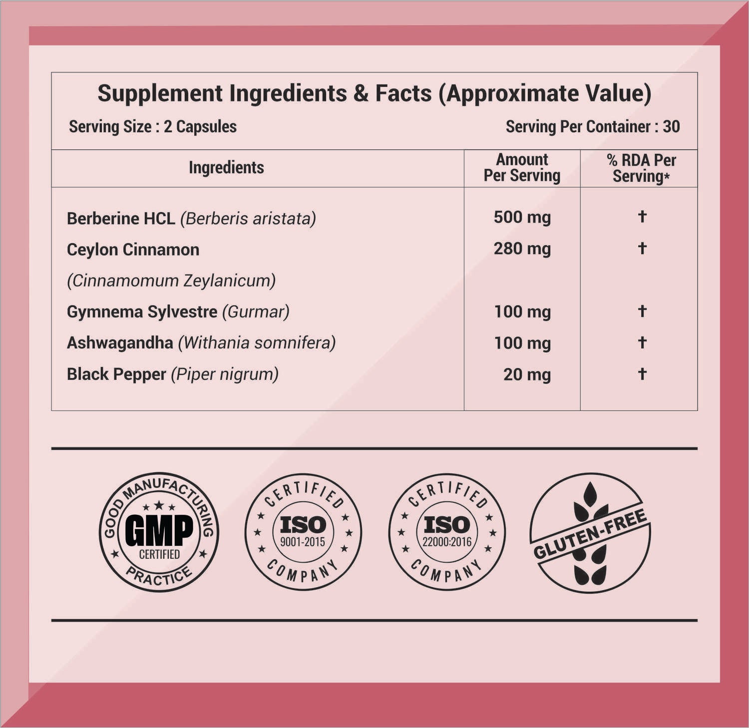 Berberine HCI 500 MG with Ceylon Cinnamon