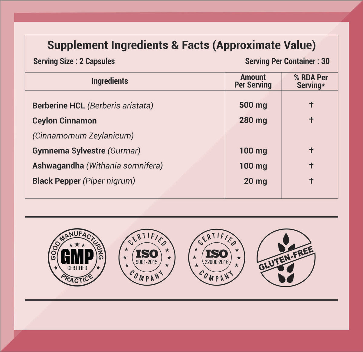 Berberine HCI 500 MG with Ceylon Cinnamon
