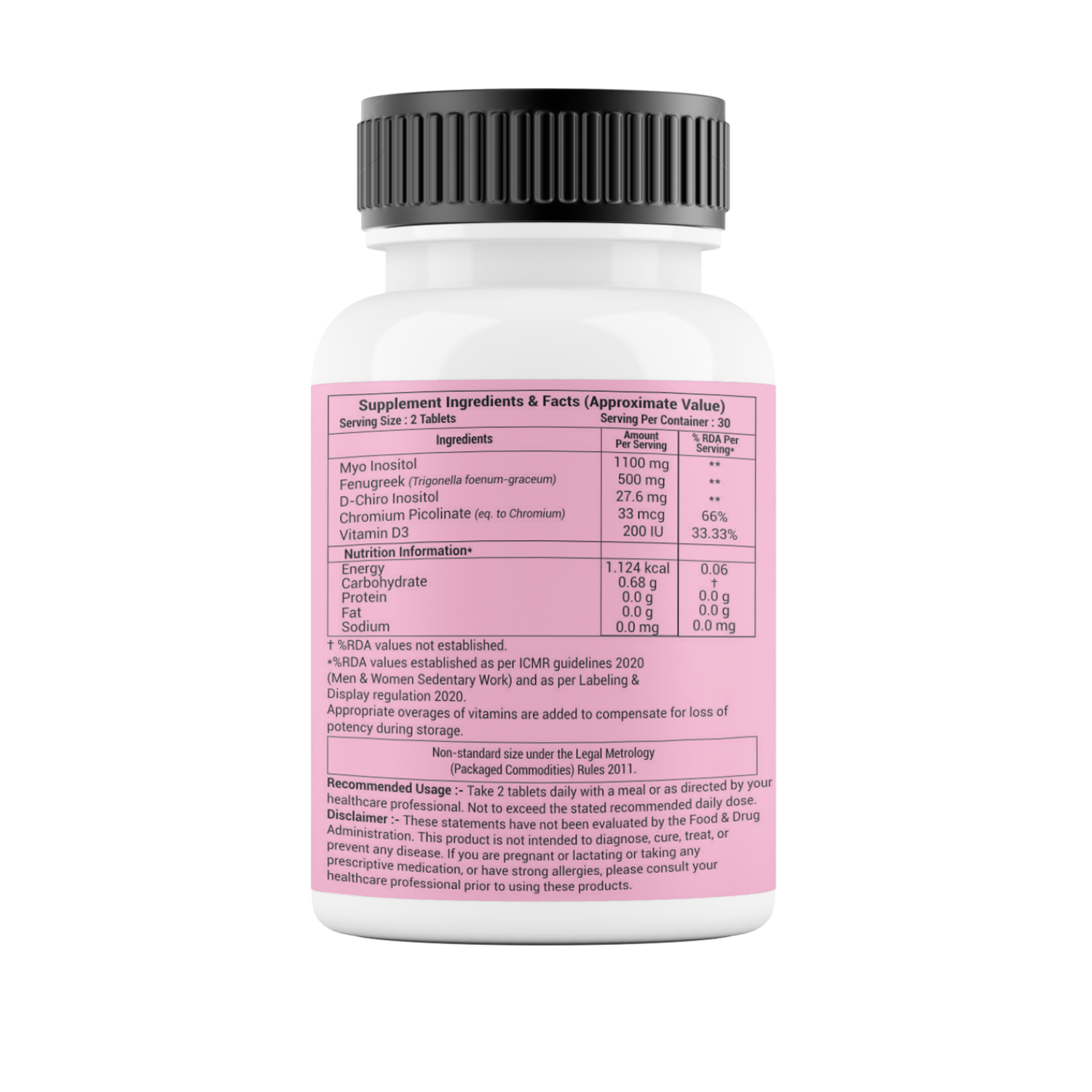 Wellza PCOS Care Tablets for Women with Myo-Inositol