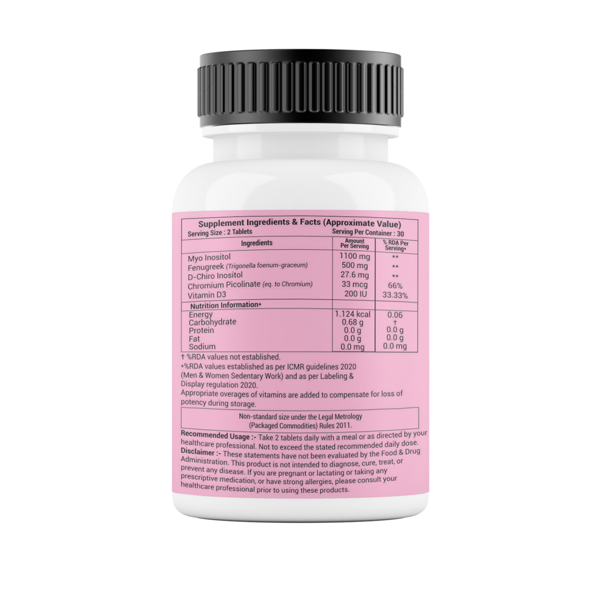 Wellza PCOS Care Tablets for Women with Myo-Inositol