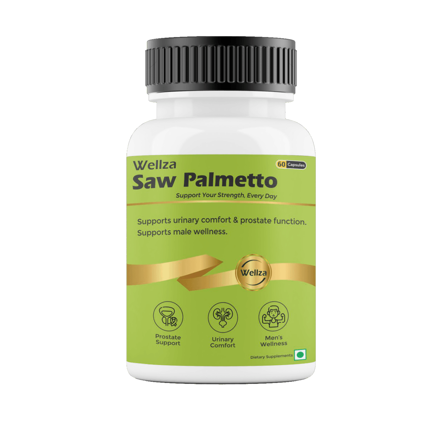 Wellza Saw Palmetto 500 mg for Men with Gokhru