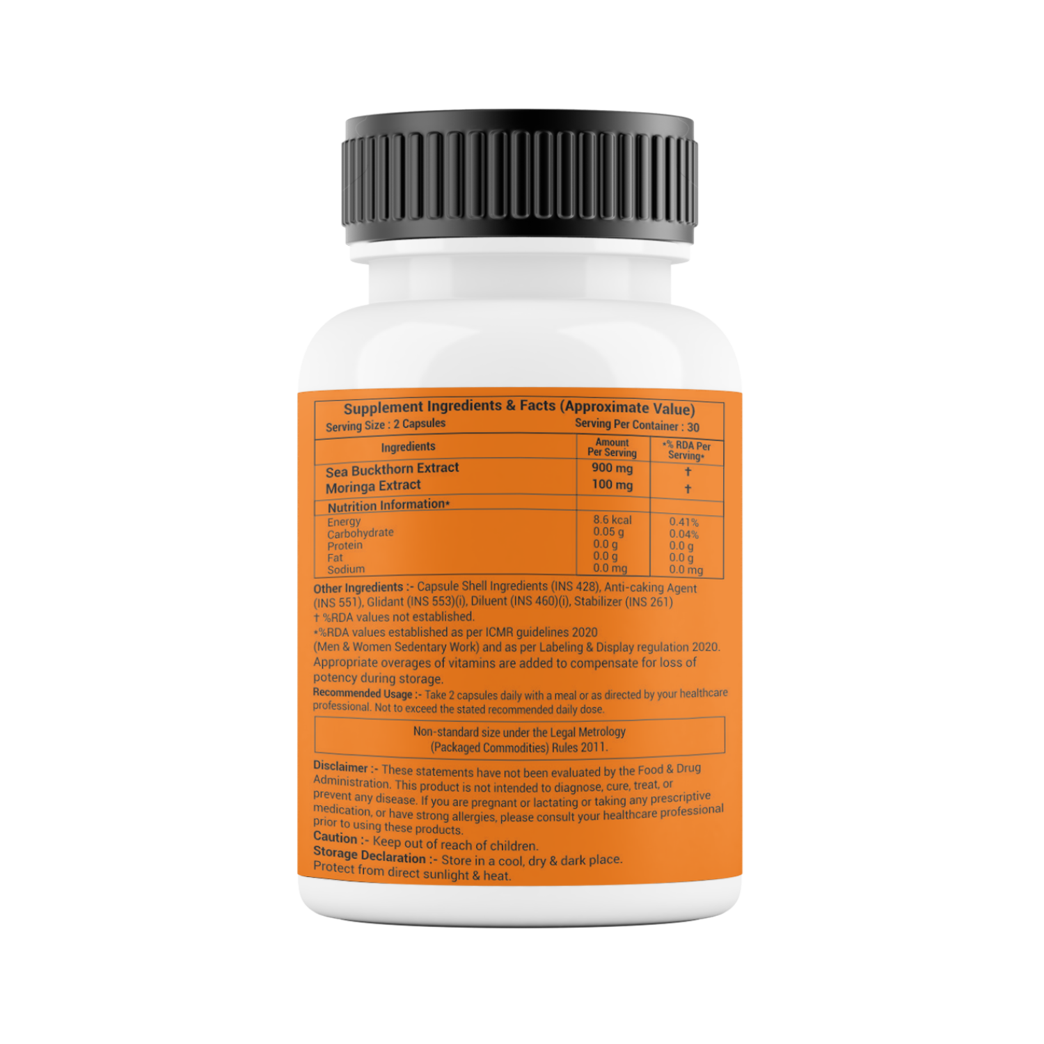 Wellza Sea Buckthorn Extract 900 mg with Moringa Extract