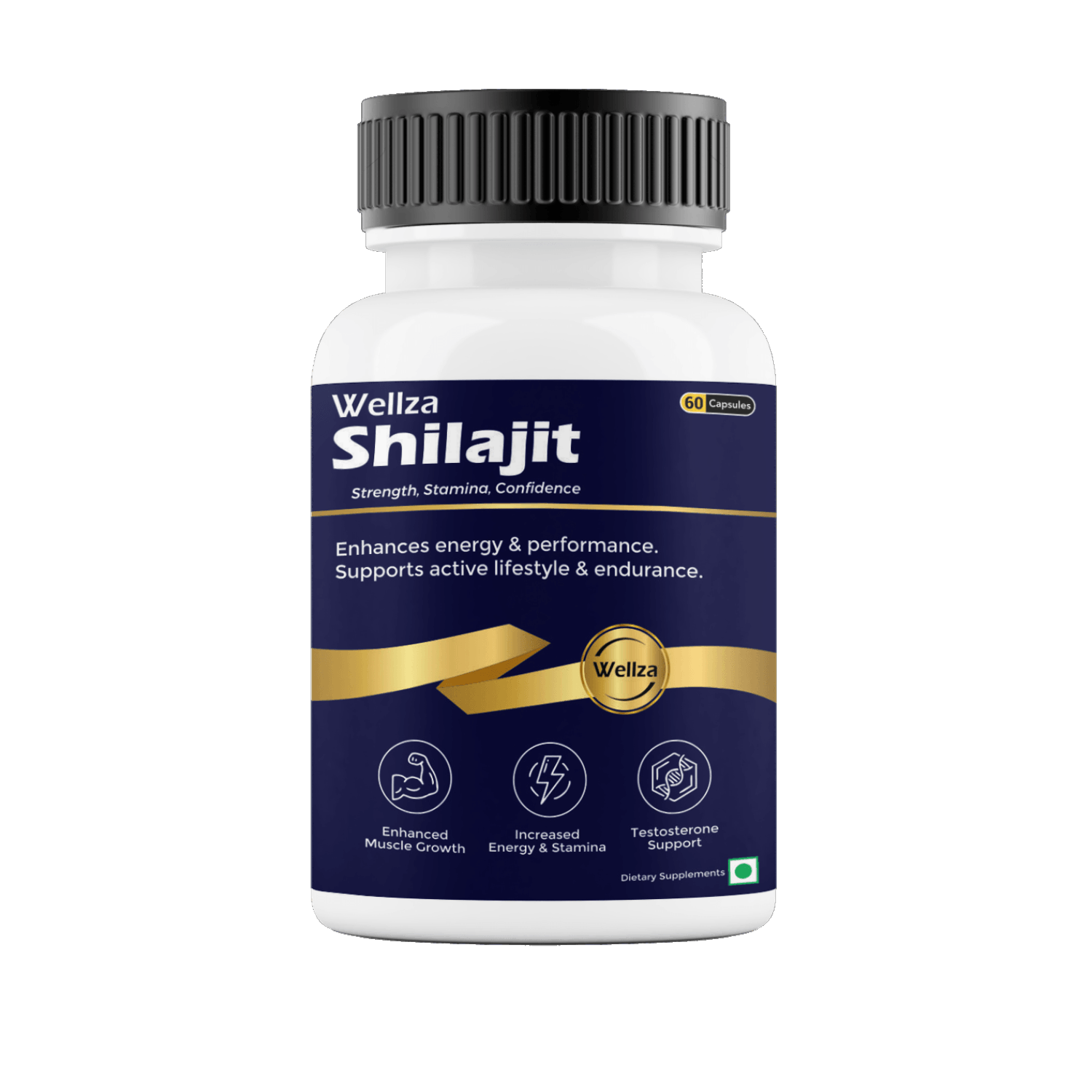 Wellza Shilajit Capsules Adult Nutraceutical Supplement